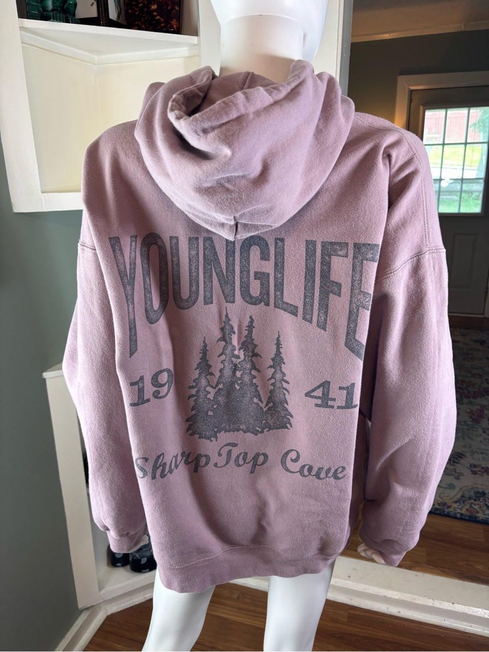 Younglife 1941 Sharp Top Cove Georgia Mauve Hoodie Sweatshirt XL - Picture 4 of 9